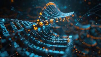 Abstract visualization of flowing data streams in vibrant colors, representing technology and innovation photo