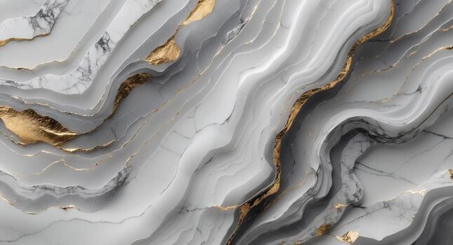resumen mármol textura con oro y gris acentos foto