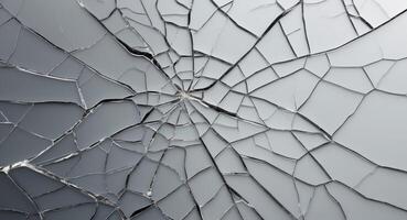 Cracked Screen Texture Large linear or web like cracks as if on. photo