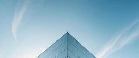modern office building with sky , copy space concept for wallpaper or background. photo