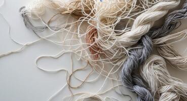 Exploring the intricate web of tangled yarn symbolizes the challenge of setting clear boundaries in relationships photo