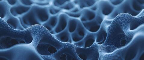Abstract Interconnected Cellular Structures in Deep Blue with Textured Layers photo