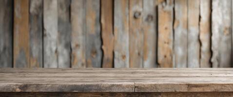 Wooden Tabletop with Text Space Rustic Flooring High Quality Image Ideal for Backgrounds and Product Displays. photo