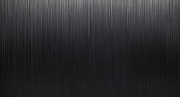 Black Metallic Background with Fine Brushed Texture in Vertical Lines. photo