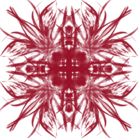 abstract symmetrical texture painting. Seamless kaleidoscope pattern with red color-element illustration png