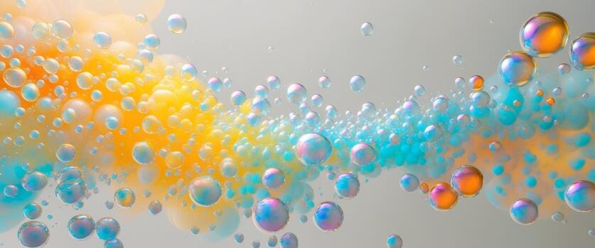 abstract background with bubbles with bright colorful color transitions photo