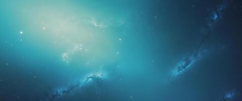teal blue galaxy space , copy space concept for wallpaper or background. photo