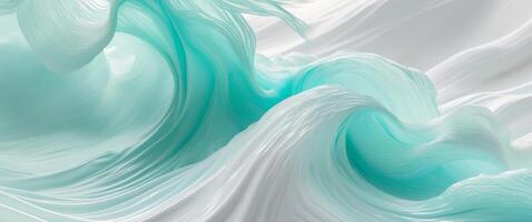 Abstract Ocean Wave Texture with Turquoise and White Swirls photo