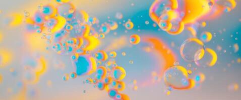 abstract background with bubbles with bright colorful color transitions. photo
