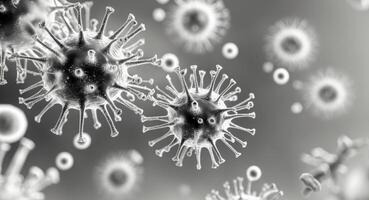 Exploring the Vibrant Interactions Between Viruses and Cells Under a Microscope photo