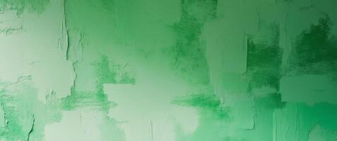 Abstract Green Wall Texture with Subtle Brush Strokes for Background or Banner Design. photo