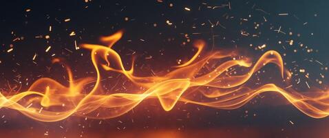 Flames and Sparks Abstract Glow Fire Background with Dynamic Composition and High Contrast Lighting photo