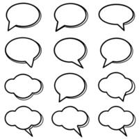 of speech bubbles with different shapes vector