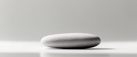 Single Pebble A pebble with a smooth outline and subtle texture. photo