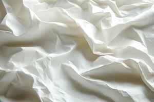 Textured White Wrinkled Paper Background for Creative Projects and Design photo