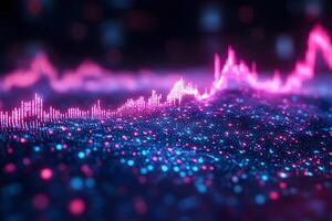 Dynamic Digital Wave Abstract Data Visualization for Technology Design photo