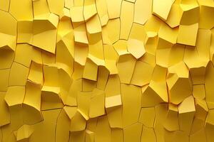 Geometric Abstract 3D Yellow Mosaic for Modern Design and Background photo