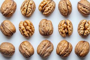 Nutritious Walnut Pattern Background for Health and Wellness Design photo