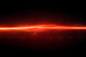 Abstract Red Energy Wave on Black Background for Digital Art and Design Projects photo
