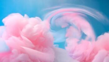 Abstract pink and blue swirls photo