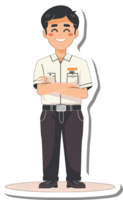 A sticker of a man in a uniform png