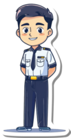 A sticker of a man in uniform png