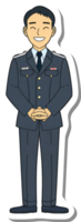 A cartoon of a man in a uniform png
