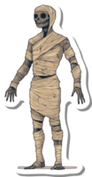 A detailed illustration of a mummy figure png