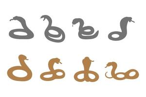 Simple Cobra Illustration Design Set vector