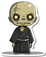 A Chibi Style Undead Monk Character Illustration png