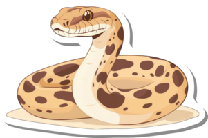 Coiled Spotted Python Displays Gentle Expression png