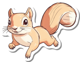 An Adorable Cartoon Squirrel Leaps Joyfully png