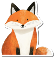 Adorable Orange Fox Sitting Calmly For Illustration png