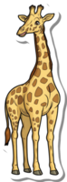 A Cartoon Giraffe Stands Tall With Brown Patches png