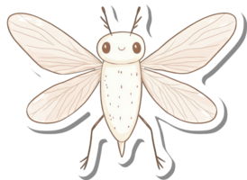 Adorable Cartoon Insect With Large Wings png