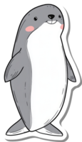Adorable Cartoon Seal Character Design Illustration png