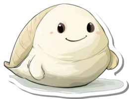 Adorable Cartoon Creature with a Shell Like Back png