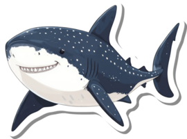 A Smiling Spotted Shark Swims In The Ocean png