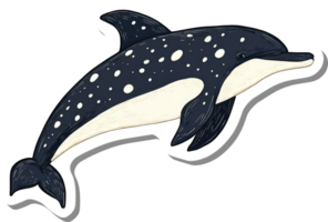 A spotted dolphin leaps playfully in the ocean png