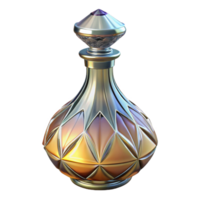 Golden Bottle with Geometric Design png