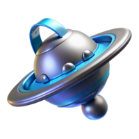 Abstract Isometric Render of a Futuristic Object png