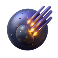 Isometric Abstract Sphere with Glowing Lines png