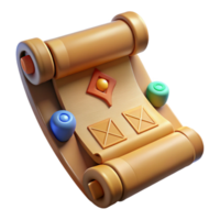 Isometric Scroll with Colorful Buttons png