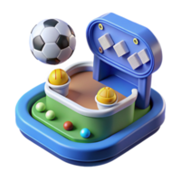 3D Render of a Fun Soccer Game Illustration png