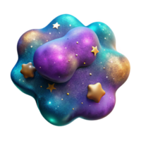 Cosmic Dream Cloud 3D Render Abstract Background png