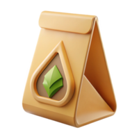 3D Render of a Triangular Eco-Friendly Package Illustration png