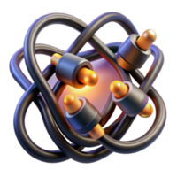Abstract 3D Render of Intertwined Cables A Dynamic Network Illustration png