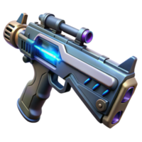 Futuristic Blaster 3D Render Sci-Fi Weapon Graphic Resource png