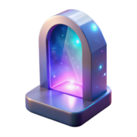 Glowing Portal 3D Render, Cosmic Archway Illustration, Fantasy Gateway Image png