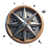 3D Render Star Compass Icon Graphic Resource png